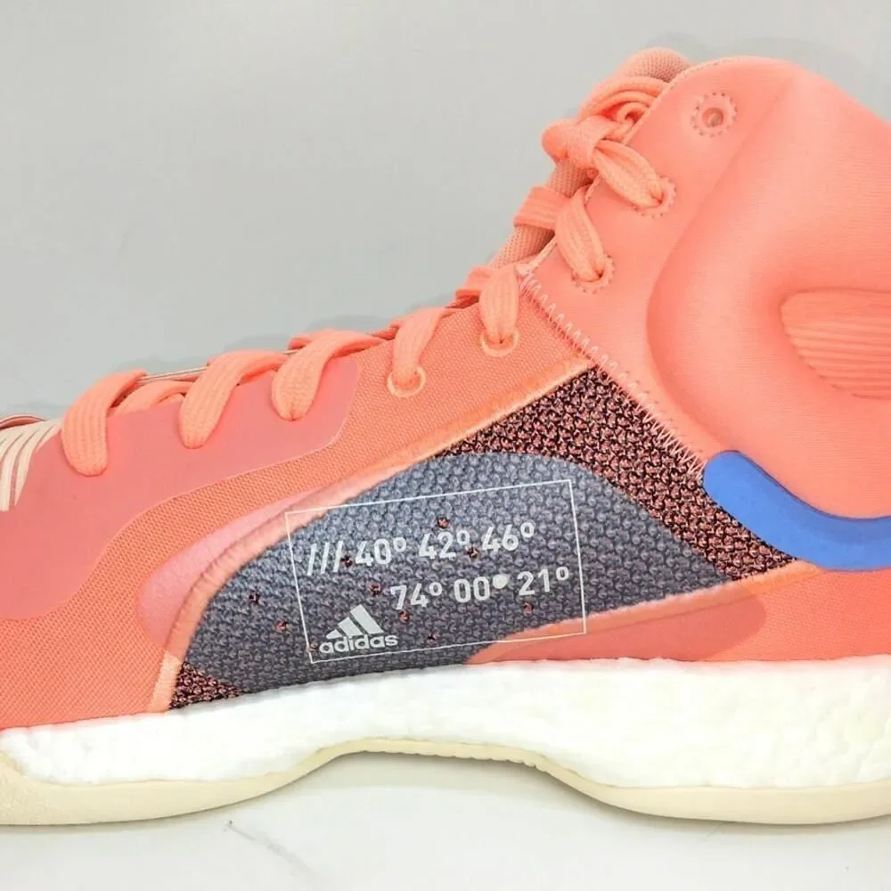 Adidas Marquee Boost Salmon & Gray Basketball Sneakers - SIZE 17!!